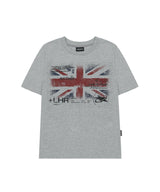 ユニオンジャックヴィンテージグラフィックレギュラーフィットTシャツ -ミランジェグレー