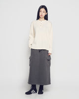 26SS ADLV ヘンリーネックワッフル長袖Tシャツ