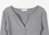 MUTE V RIB CARDIGAN