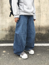 バーネット ダブルピンタックバルーンデニムパンツ 2C