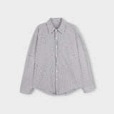 3 TAP ムスク ダメージ ストライプ シャツ