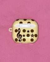 [made] Dot treble clef AirPods case (glossy hard)