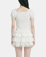 Soel Shirring Line Puff Blouse