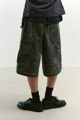 Camo Field Cargo Shorts (Washed Gray)
