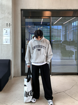ノピ ファーストラウンド タック フロー バンディング ワイドパンツ