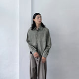 ウォッシュド プラッド ロングスリーブ シャツ
