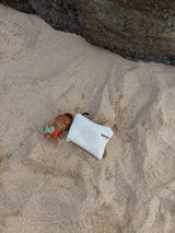 Terry flat pouch - sand , S size