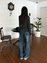 Kinder Roll-Up Denim Pants (one color)
