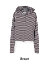 Arun Stripe Hood Long Sleeve T-shirt