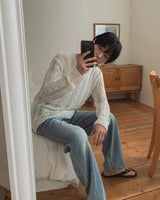 Veil two-tuck wide denim pants