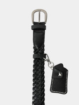 ASCLO Key Ring Weave Leather Belt (2color)