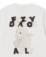 25FW WOMAN ファジーフォントドラゴン半袖Tシャツ