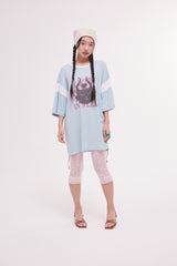 デビルキャットTシャツ ブルー