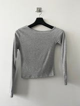 ファニーダイアグナルスリムオフショルダーTシャツ