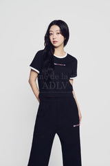 24FW ベリーコラージュロゴパンツ ブラック