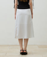 TINY DOT SLIT SKIRT / WHITE