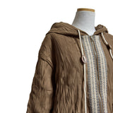 (2color) Bohemian Wrinkle 2-Way Hood Quilted Jumper