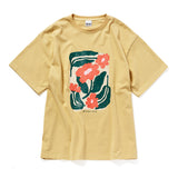 FLOWER DRAWING OVERSIZED T-SHIRT_YELLOW