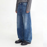 Basic washing denim pants (blue)