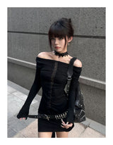 Lace long-sleeved top