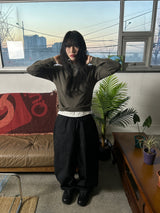 (4colors) rib knit bt hood T-shirt