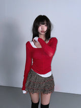  teenage u neck t-shorts (4color)