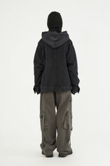 Racer 2-way zip-up denim jacket