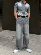 Ever snap muscle-fit denim shirt