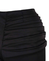 Satin Draped Trousers _ BLACK