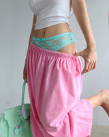 lace see-through sagging layered panties