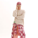 WAFFLE COZY L/S TEE_OATMEAL