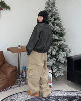 レパーウォッシュドバルーンカーゴパンツ