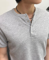ローデンスリムリブヘンリーネック半袖Tシャツ