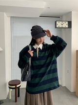 Kiyan Collar Stripe Over Long Sleeve Tee