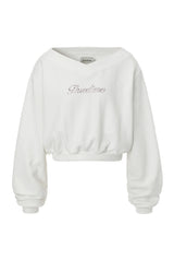 Mix logo sweatshirt - ivory