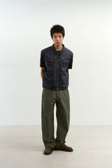Semi Curved Herringbone Twill Pants (Khaki)