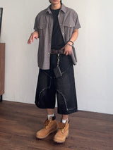 Plaid Western Check Half Shirt (2color) (No.967)