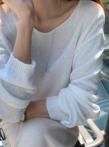 Weekly Summer Boat Neck Knit / 5 colors
