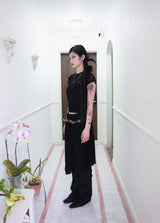 Butterfly lace unbal skirt (2color)