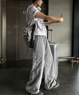 ナイロンカーゴストリングパンツ