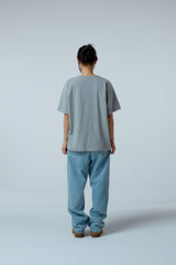 EEERRR Distorted logo over-crop fit T-shirt (Melange)