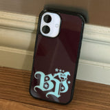 western glass case (burgundy)