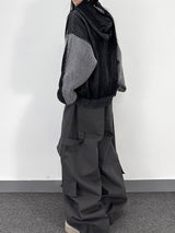 subtle patch cargo pants