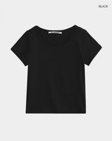 [B-BASIC] スタンダードUネック半袖Tシャツ
