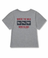 ホースボックスクロップドTシャツ - グレー