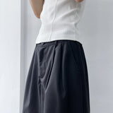 Deep Pleat Wide Shorts