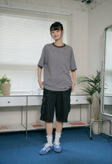 26SS★ キャットボーダーリンガー半袖Tシャツ
