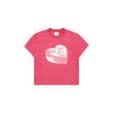 [24SS] メタルシンボルケーキアートワーククロップショートスリーブｔシャツ