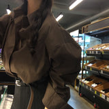 [High density fabric] ブリテンボキシーフィットオータムコットンシャツ