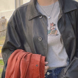 Like Brush Leather Jacket